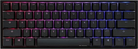 Ducky One 2 Mini RGB Mechnical Keyboard (Cherry MX Red) - Black, B